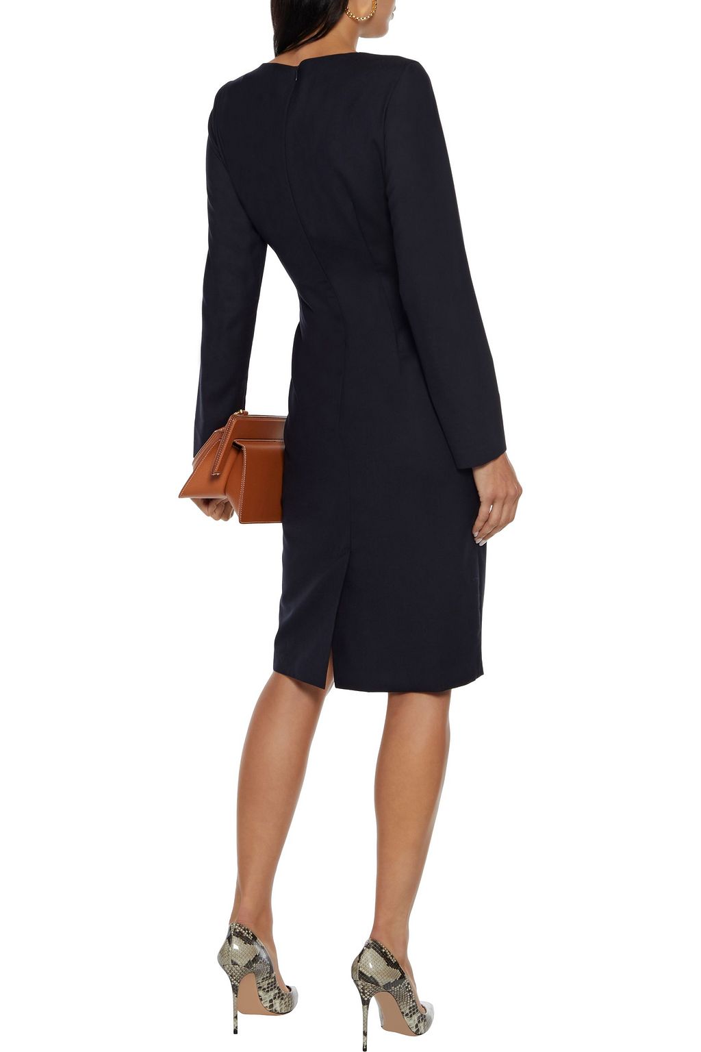 MAX MARA Sultano draped wool-twill dress