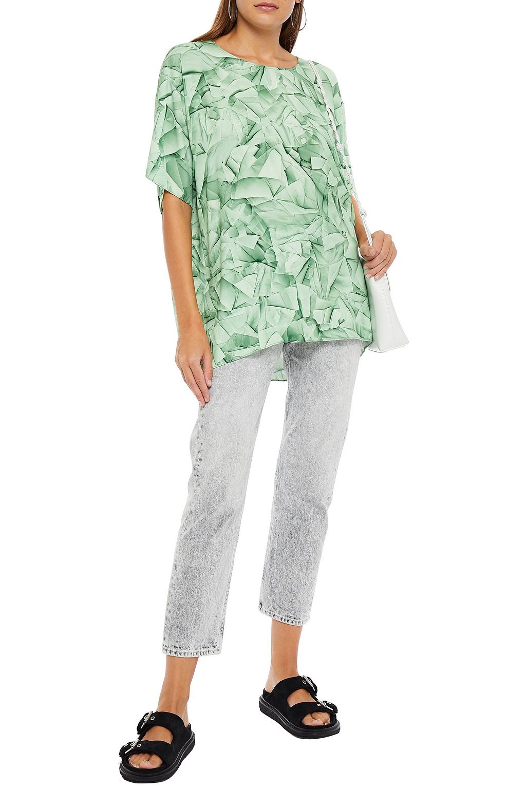 MM6 MAISON MARGIELA Printed crepe top