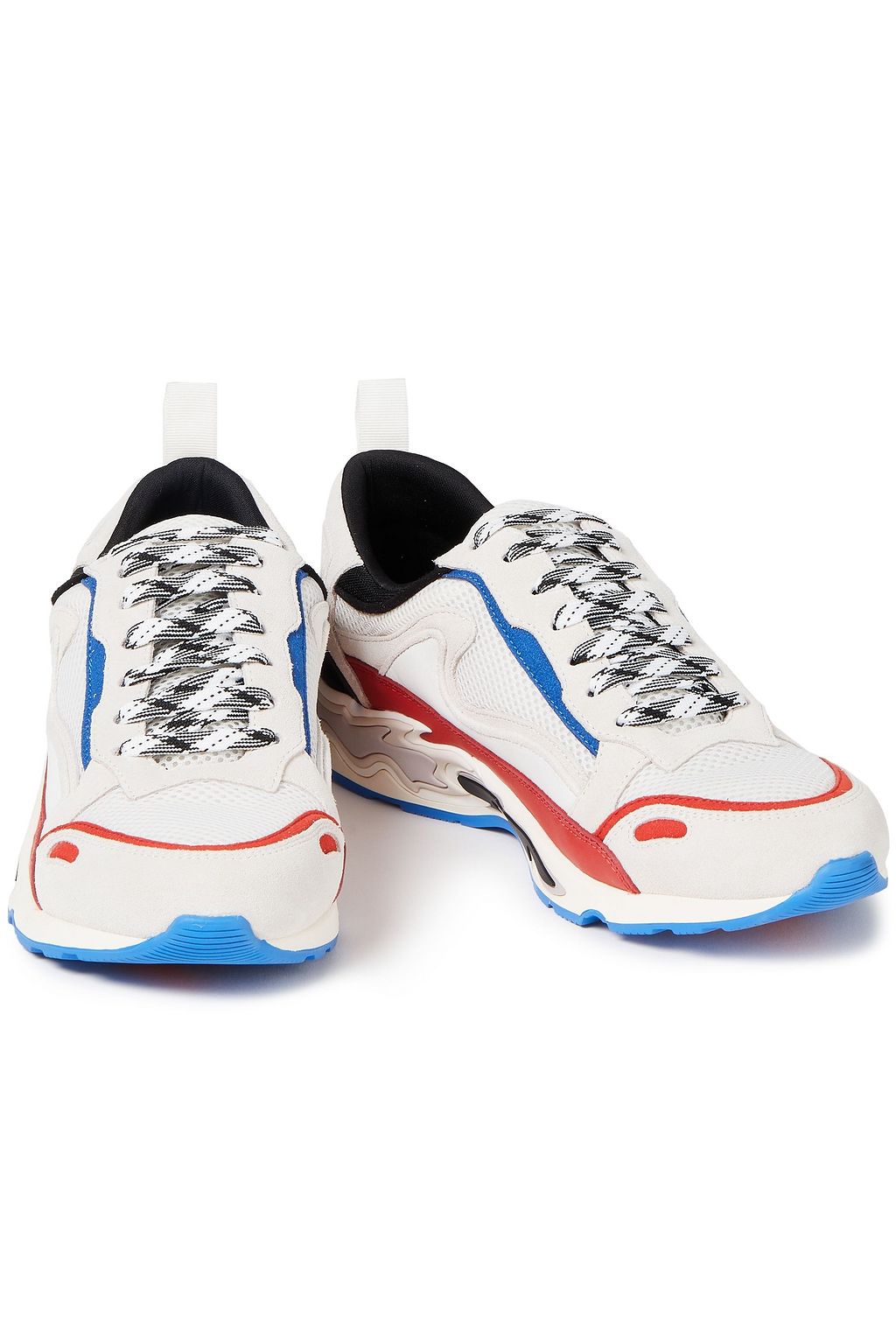 SANDRO Neoprene mesh and leather sneakers