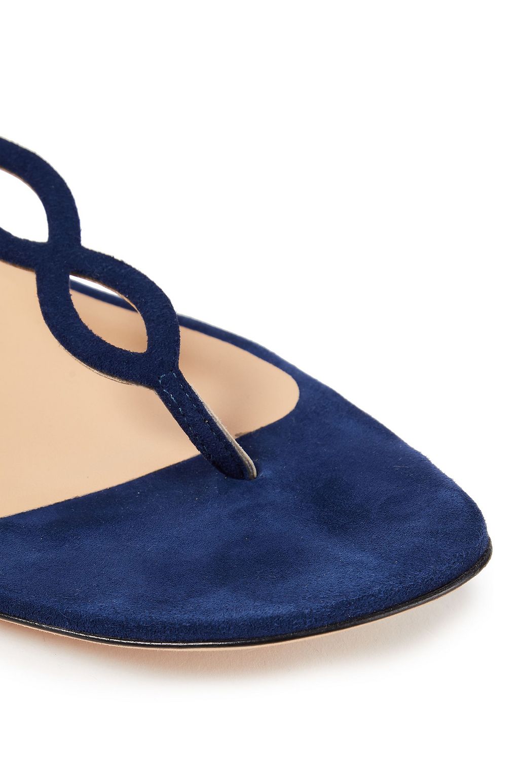 SERGIO ROSSI Laser-cut suede sandals