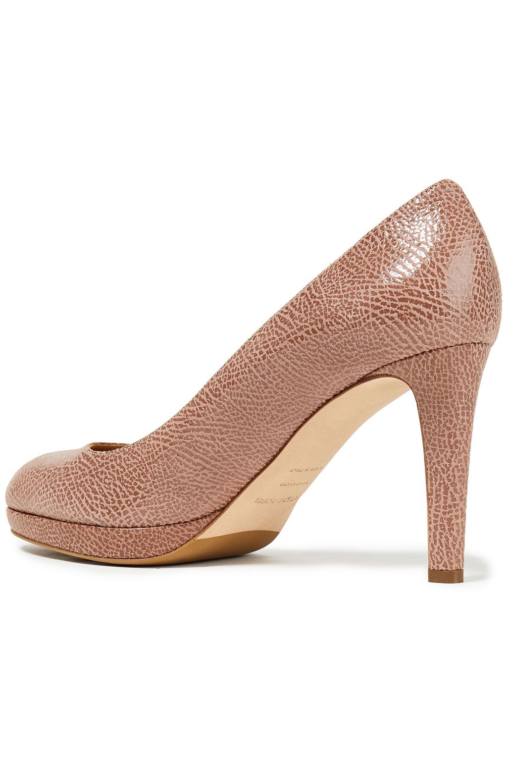 SERGIO ROSSI Coated suede platform pumps