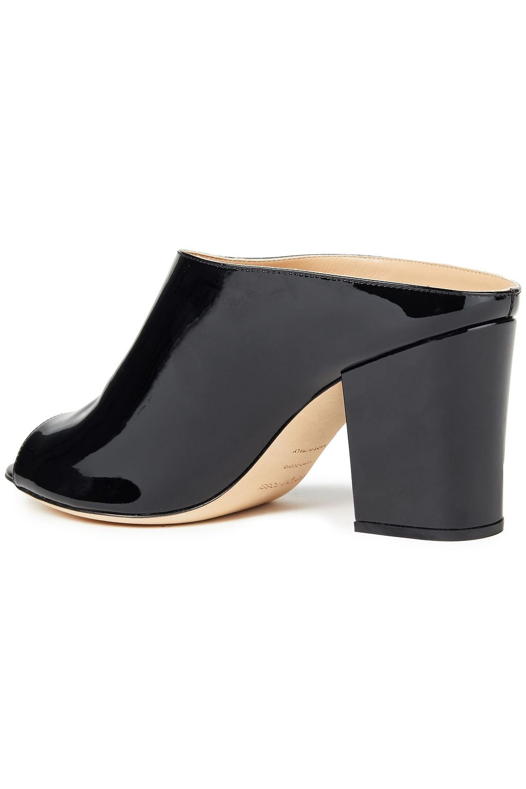 SERGIO ROSSI Patent-leather mules