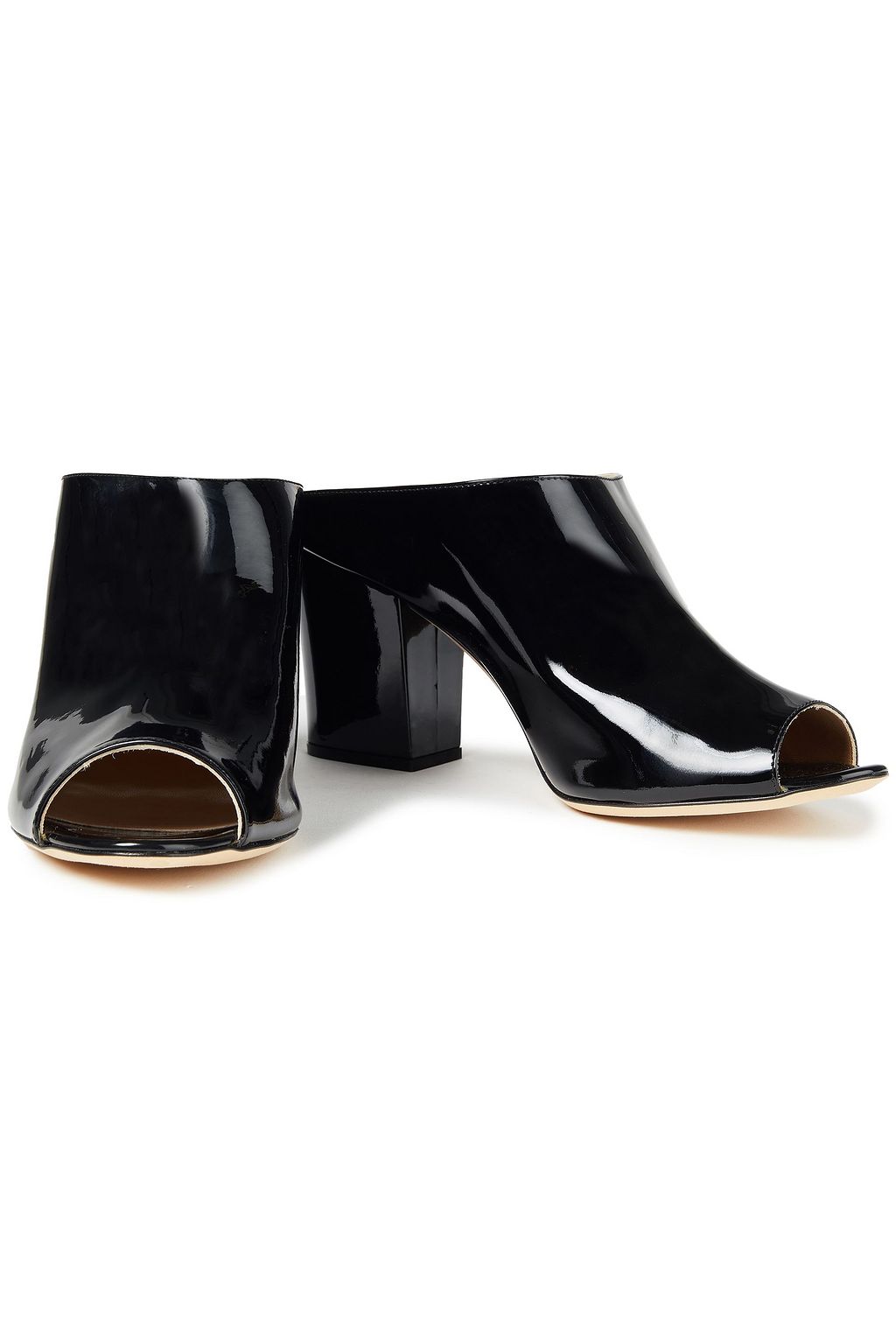 SERGIO ROSSI Patent-leather mules
