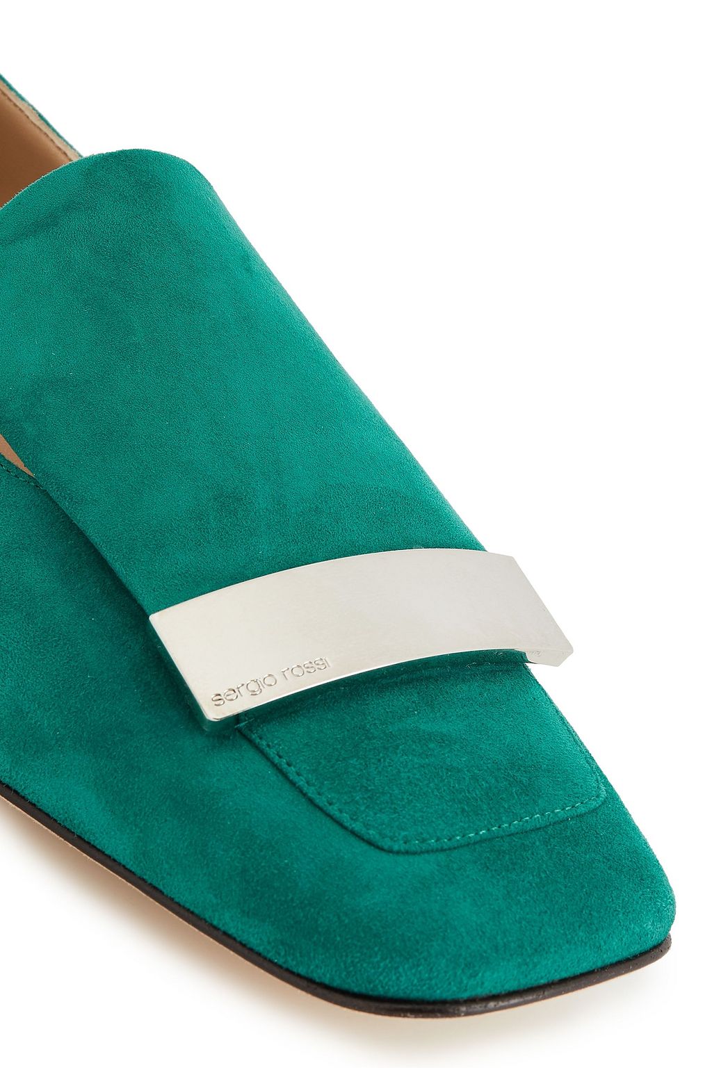 SERGIO ROSSI sr1 embellished suede flats