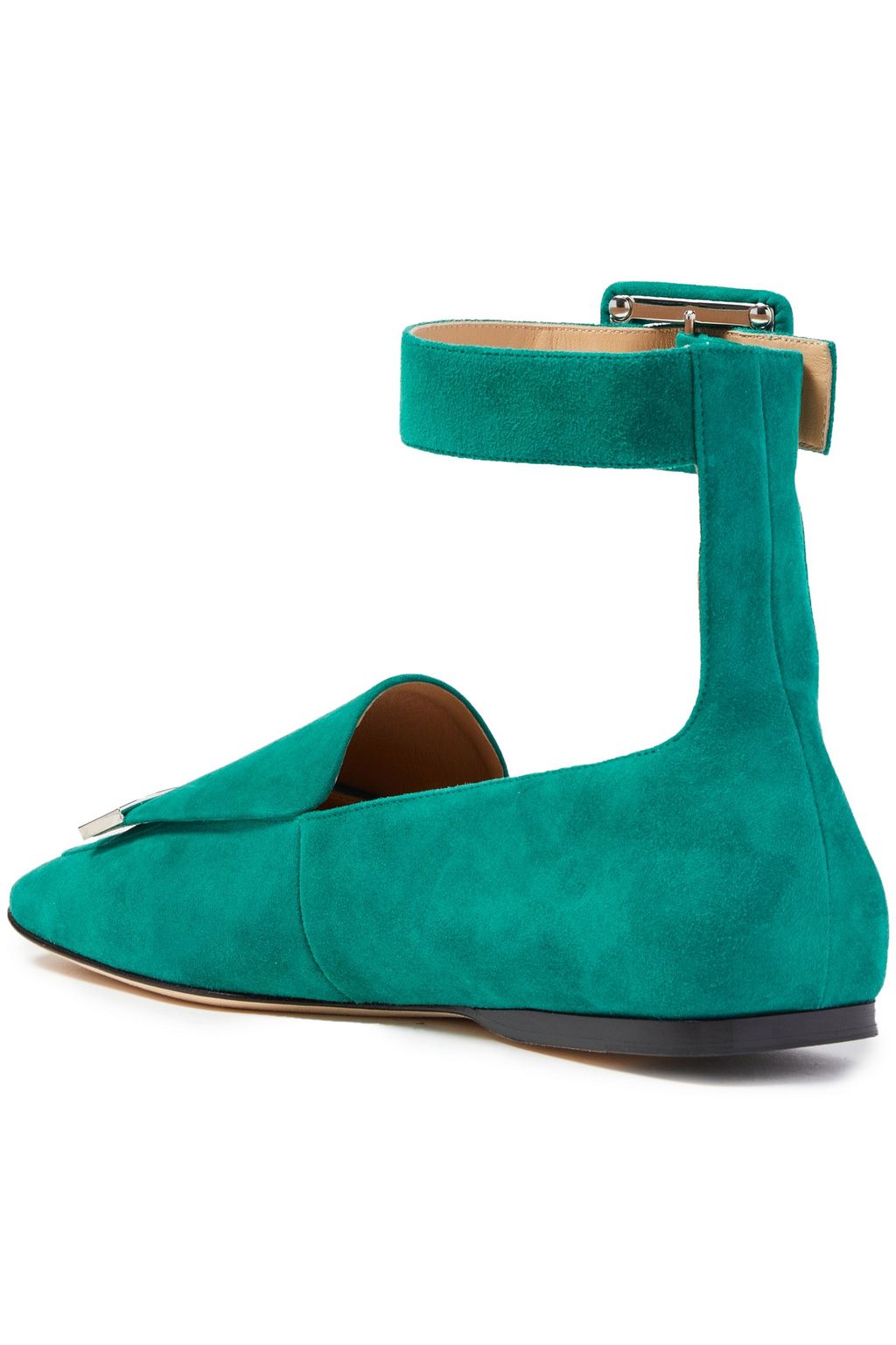 SERGIO ROSSI sr1 embellished suede flats