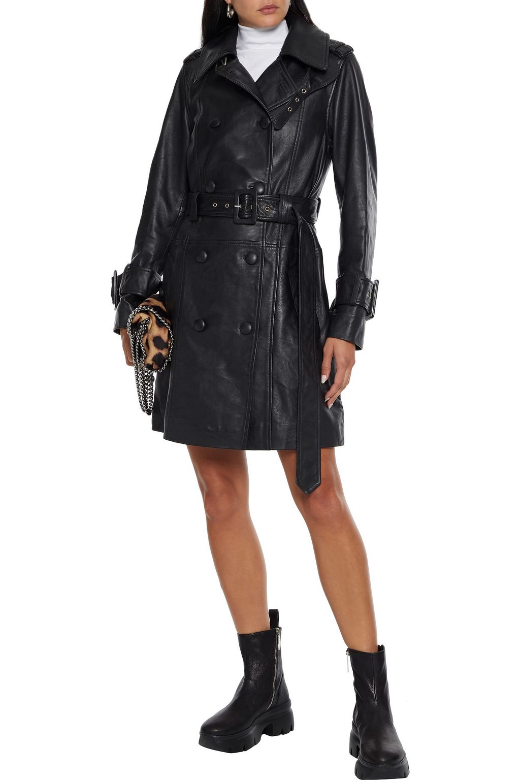 WALTER BAKER Ali leather trench coat