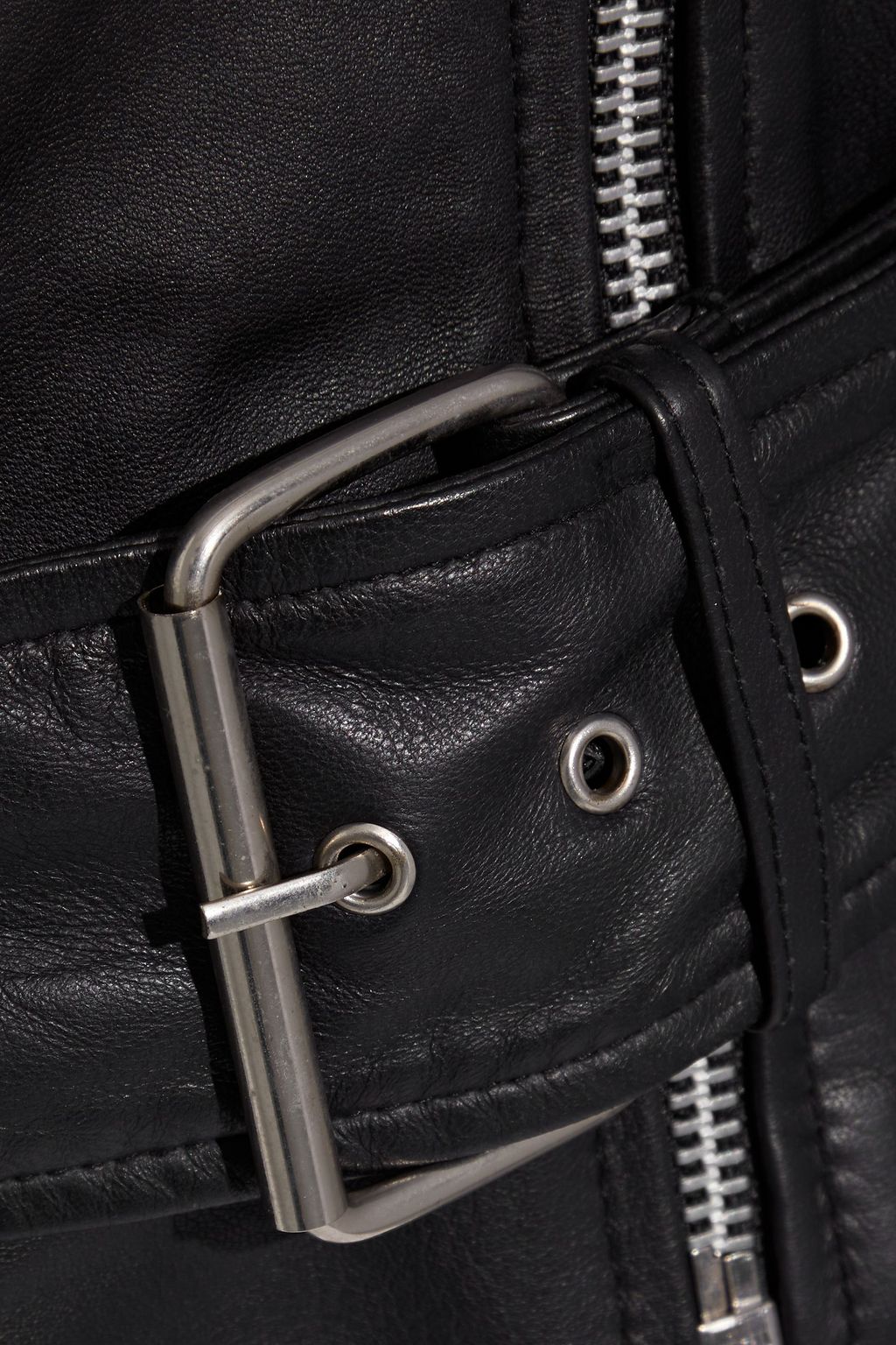 WALTER BAKER Emery oversized leather biker jacket