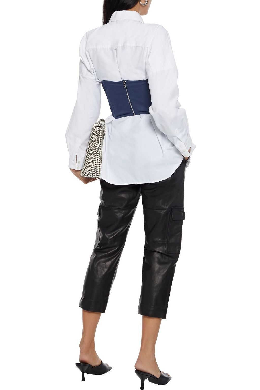 WALTER BAKER Rowan cropped leather tapered pants