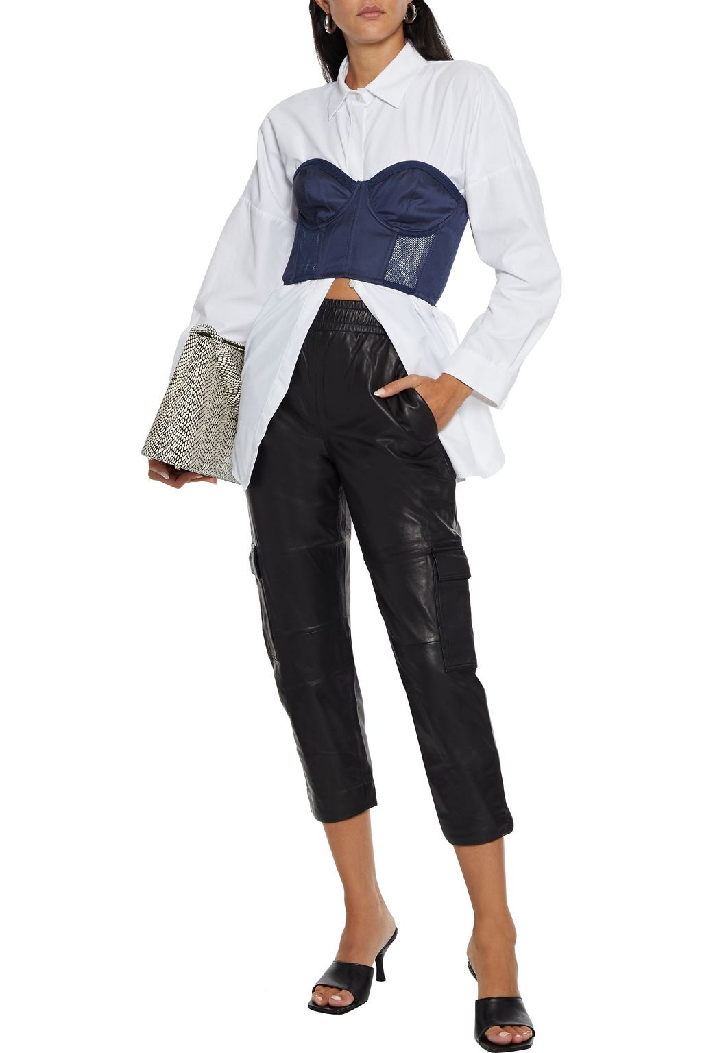 WALTER BAKER Rowan cropped leather tapered pants