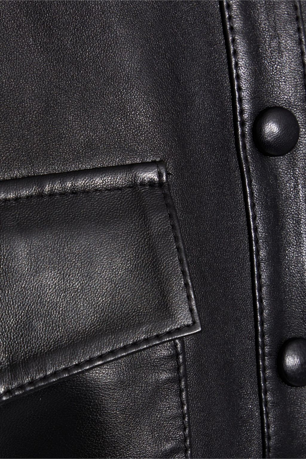 WALTER BAKER Dylan cropped leather shirt