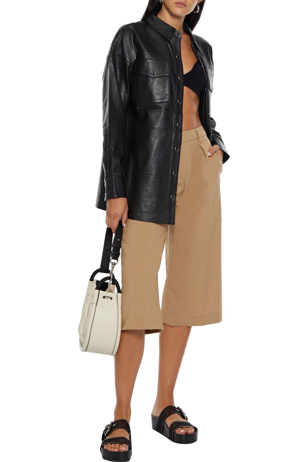 WALTER BAKER Shandi leather shirt
