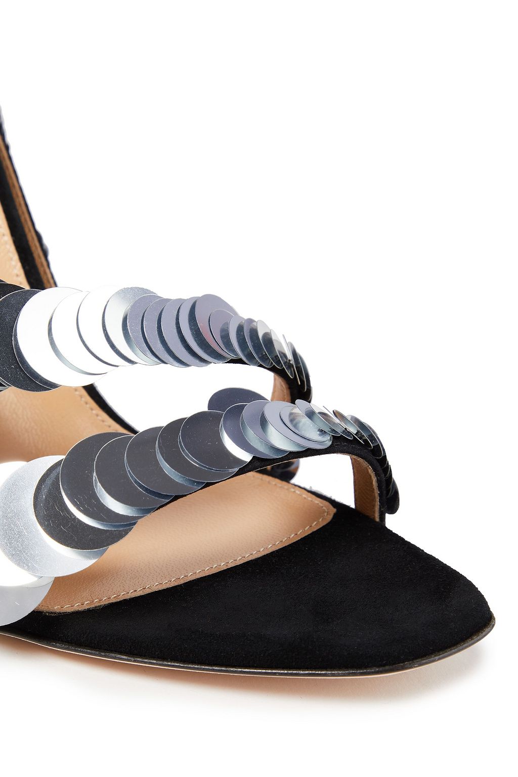 SERGIO ROSSI sr1 embellished satin sandals