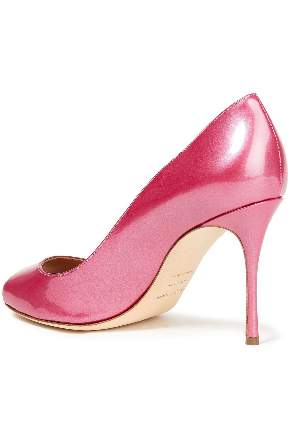 SERGIO ROSSI Metallic patent-leather pumps