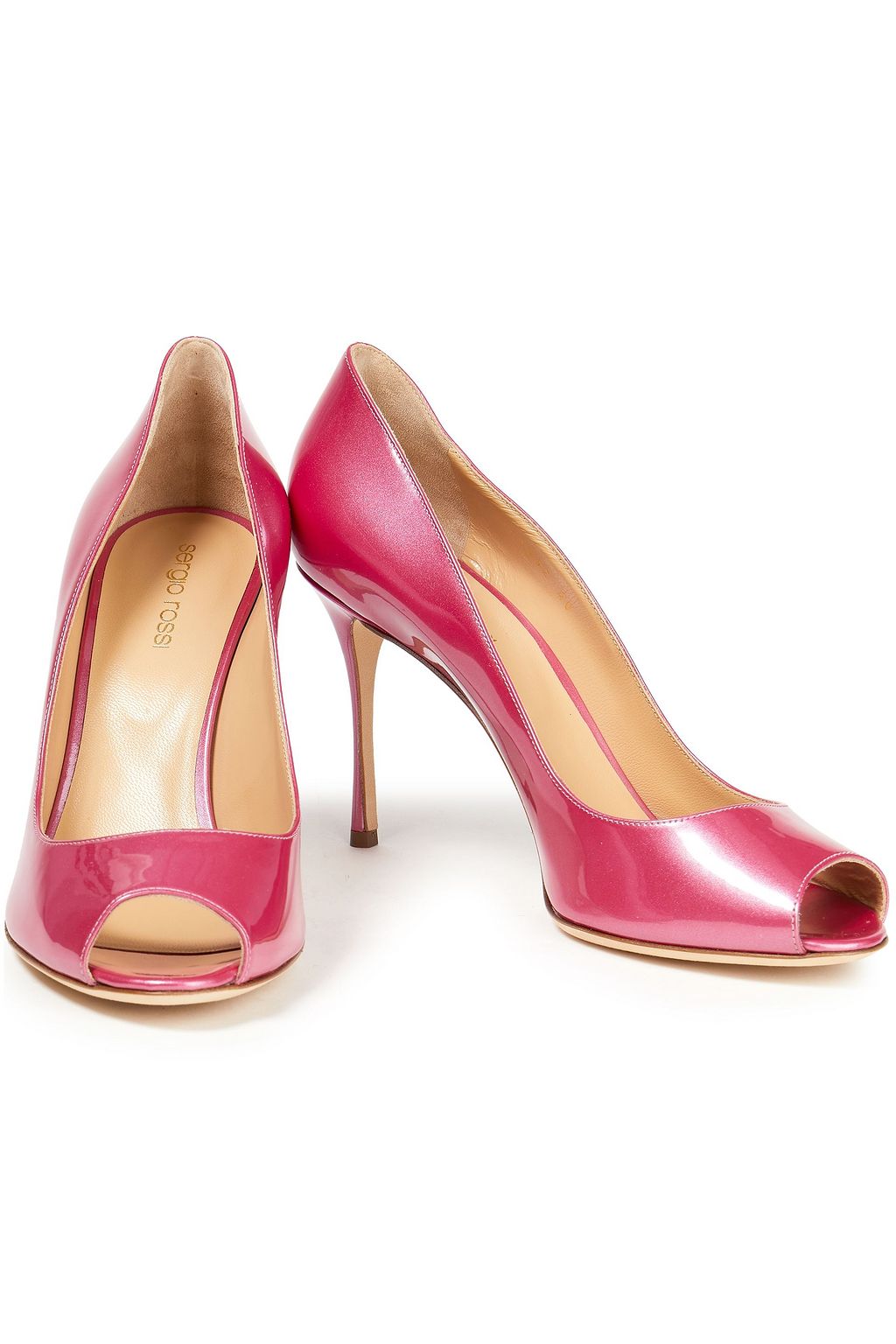 SERGIO ROSSI Metallic patent-leather pumps