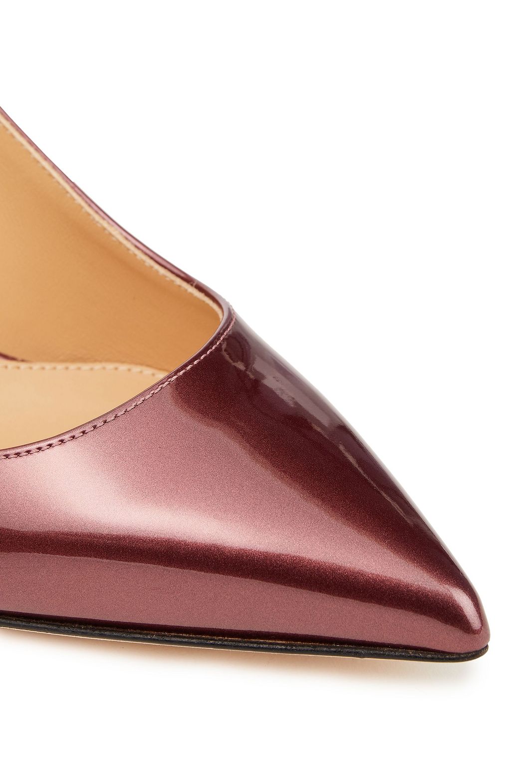 SERGIO ROSSI Metallic patent-leather pumps