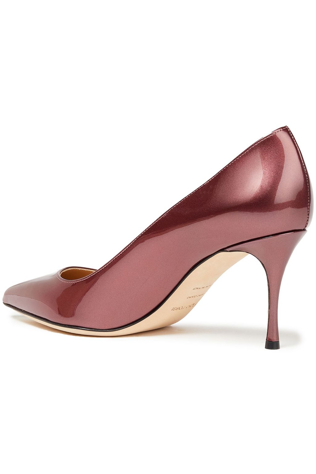 SERGIO ROSSI Metallic patent-leather pumps