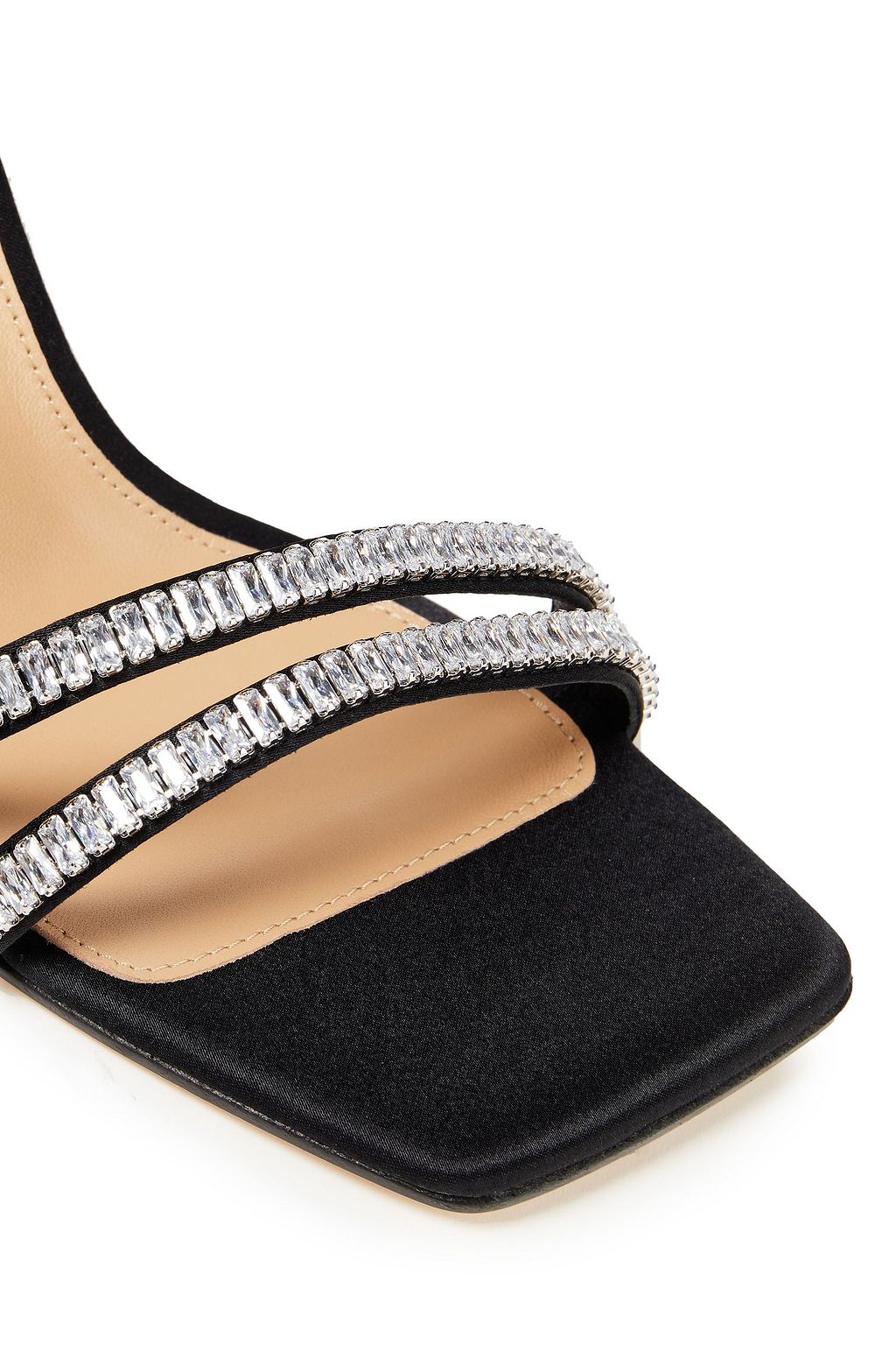 SERGIO ROSSI Crystal-embellished silk-satin sandals