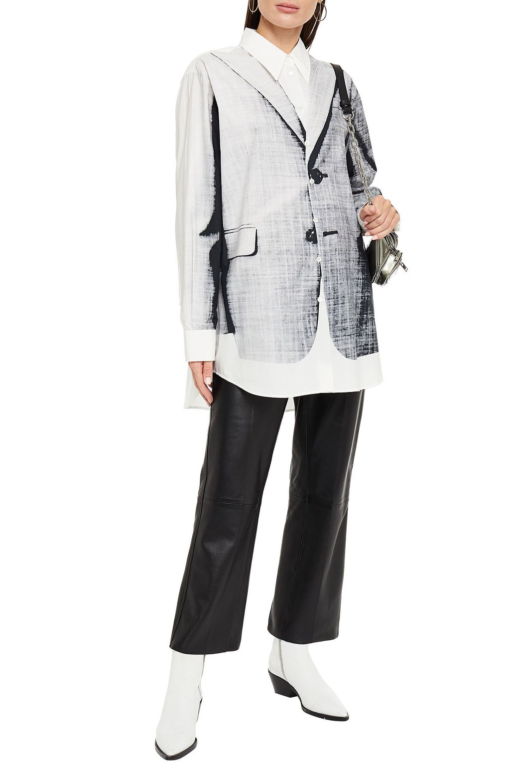MM6 MAISON MARGIELA Bedrucktes Oversized-Hemd aus Baumwollpopeline