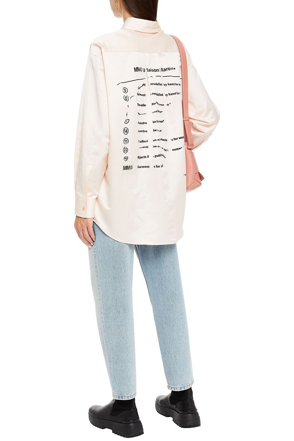 MM6 MAISON MARGIELA Hemd aus einer Baumwollmischung in Knitteroptik mit Print