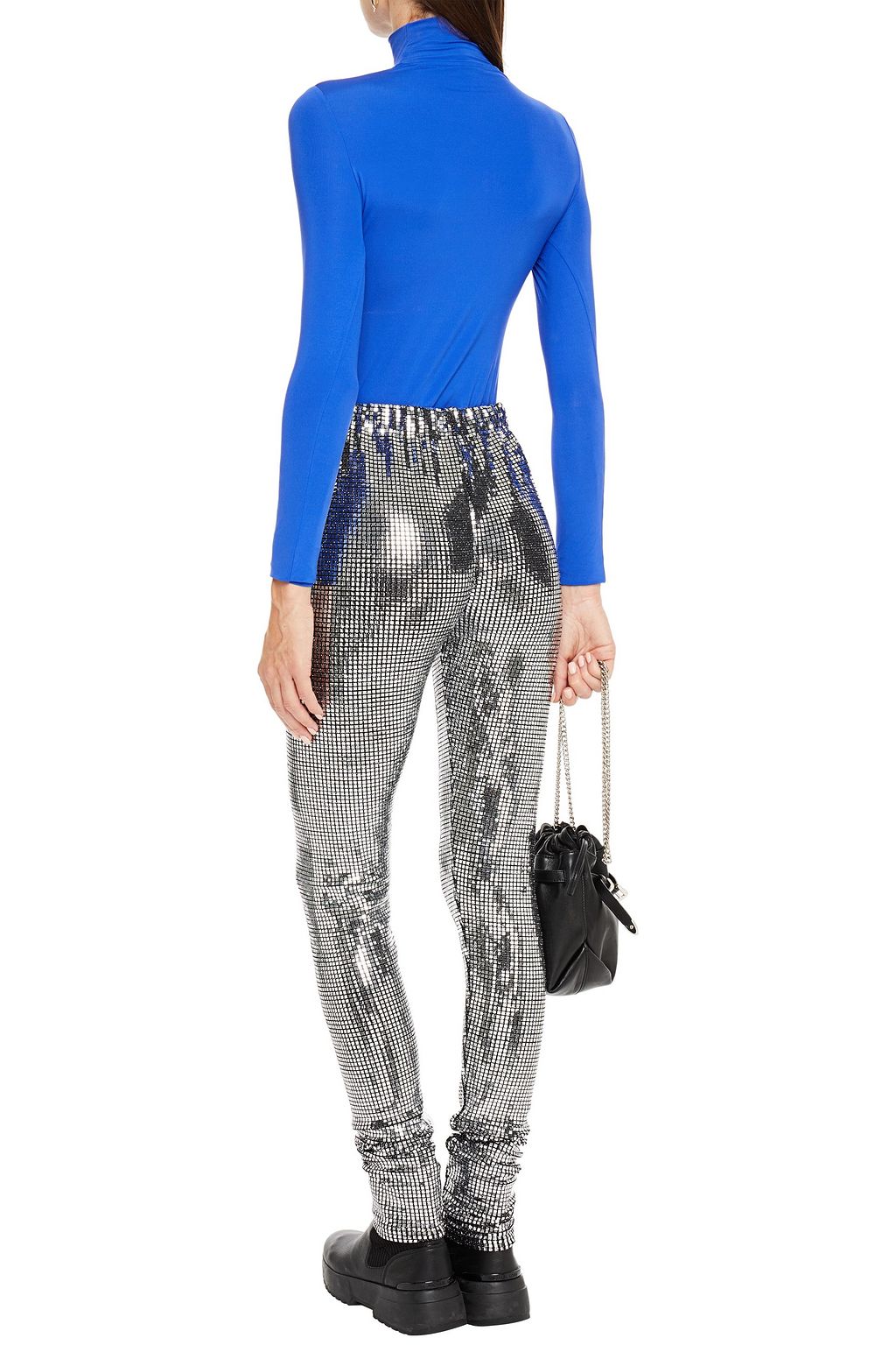 MM6 MAISON MARGIELA Mirror-embellished jersey leggings