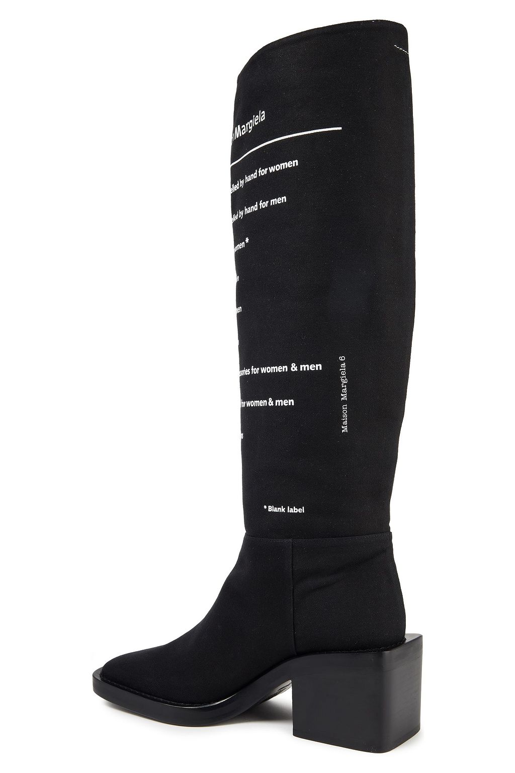 MM6 MAISON MARGIELA Printed twill knee boots