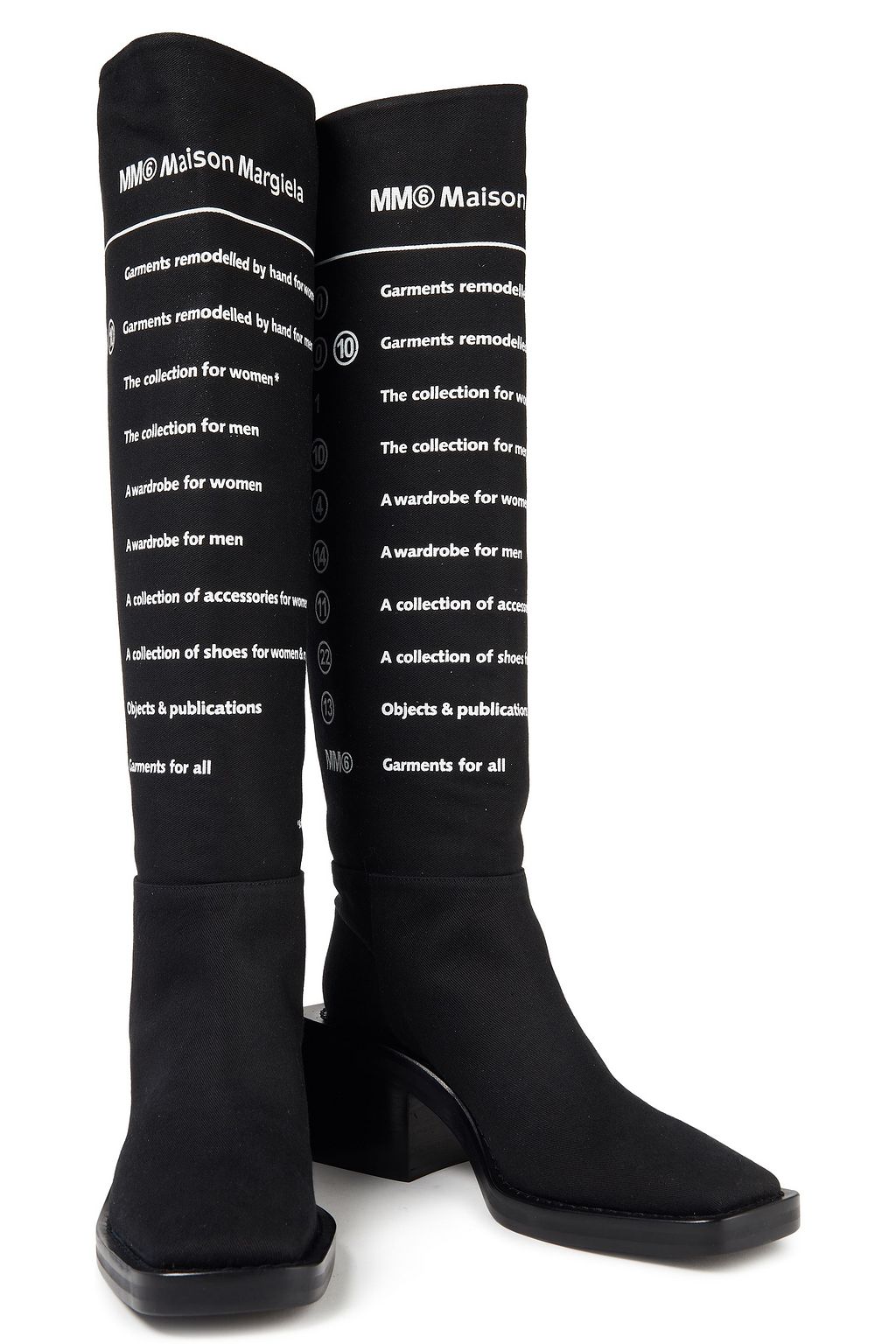 MM6 MAISON MARGIELA Printed twill knee boots