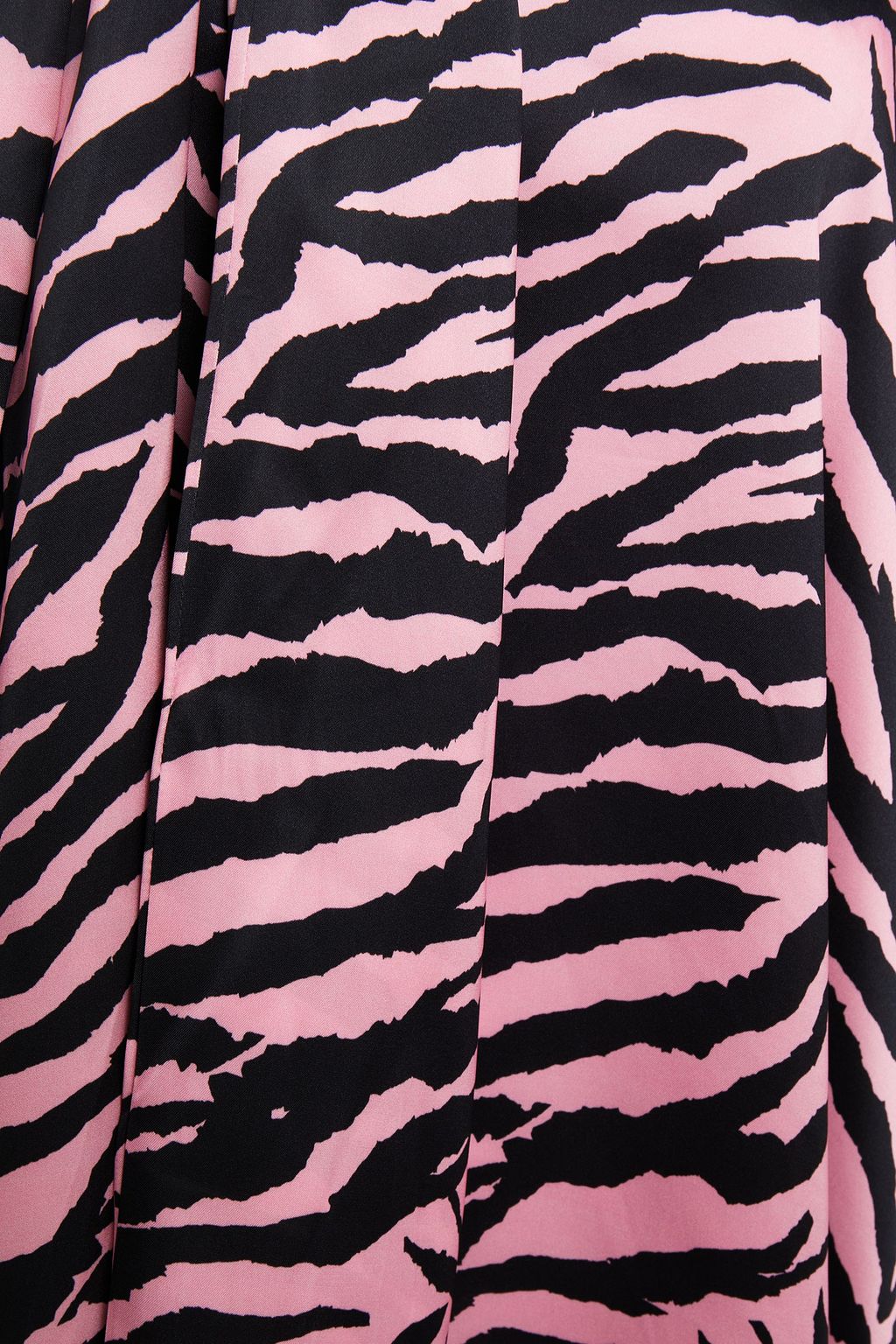 MM6 MAISON MARGIELA One-shoulder draped zebra-print satin midi dress