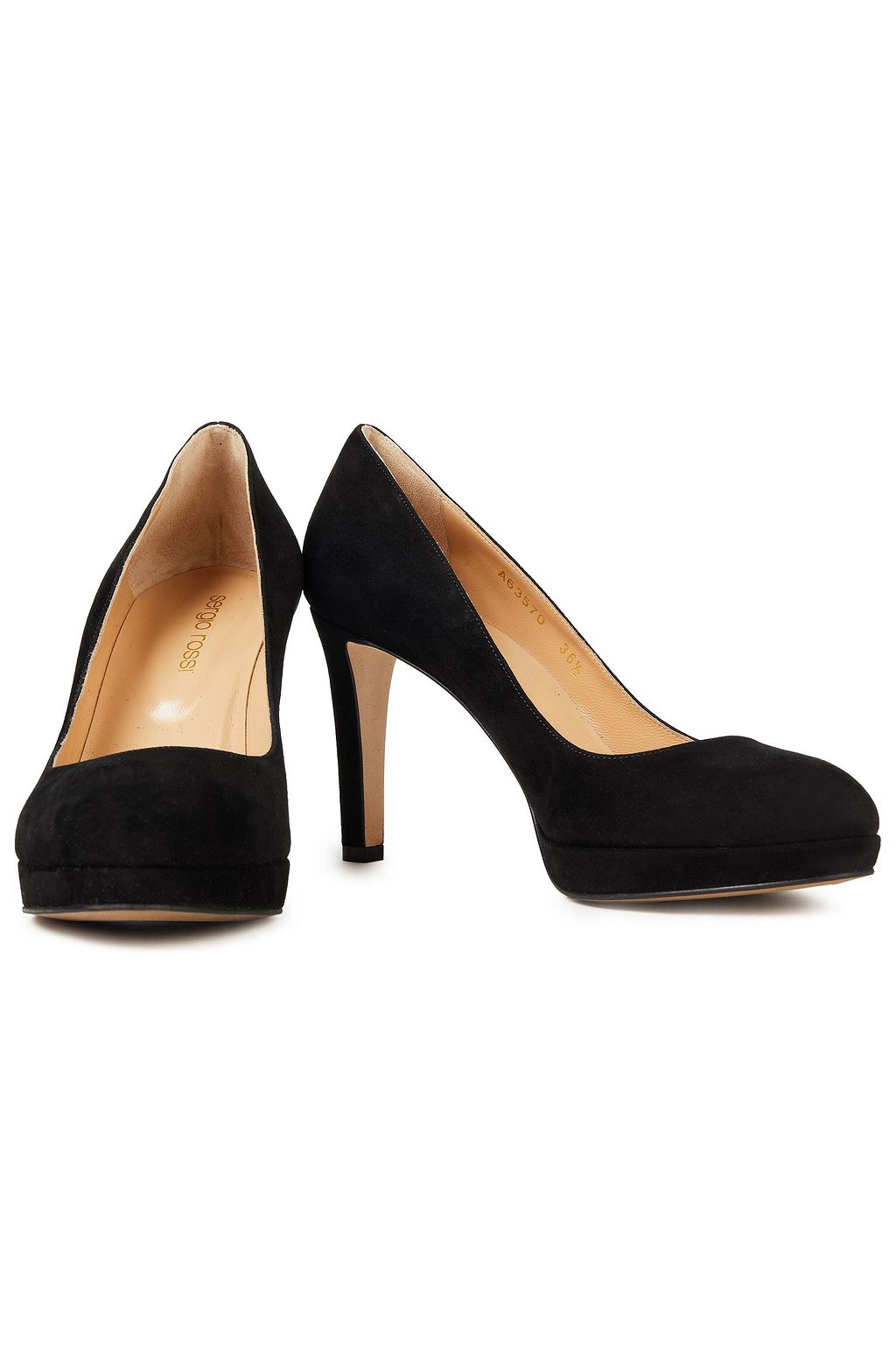 SERGIO ROSSI Madison suede platform pumps