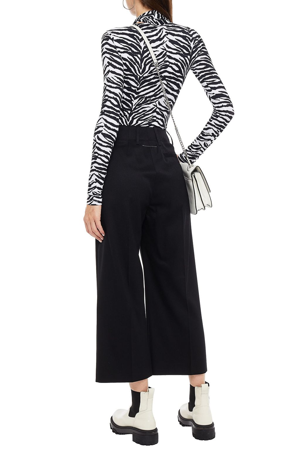 MM6 MAISON MARGIELA Cropped twill straight-leg pants