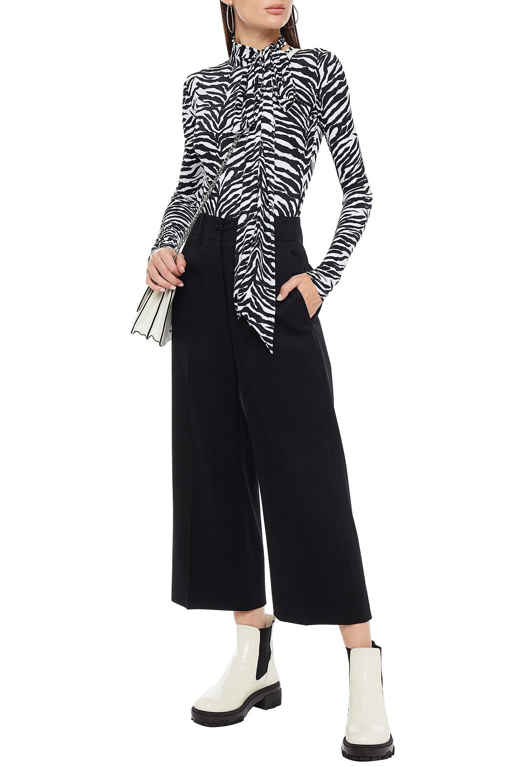 MM6 MAISON MARGIELA Cropped twill straight-leg pants