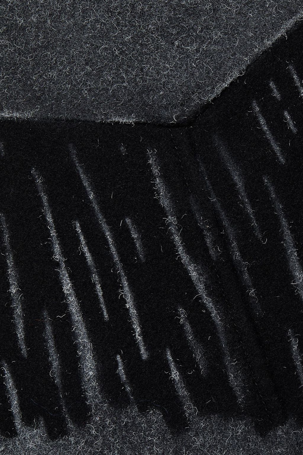 MM6 MAISON MARGIELA Fringed brushed wool-felt mini skirt