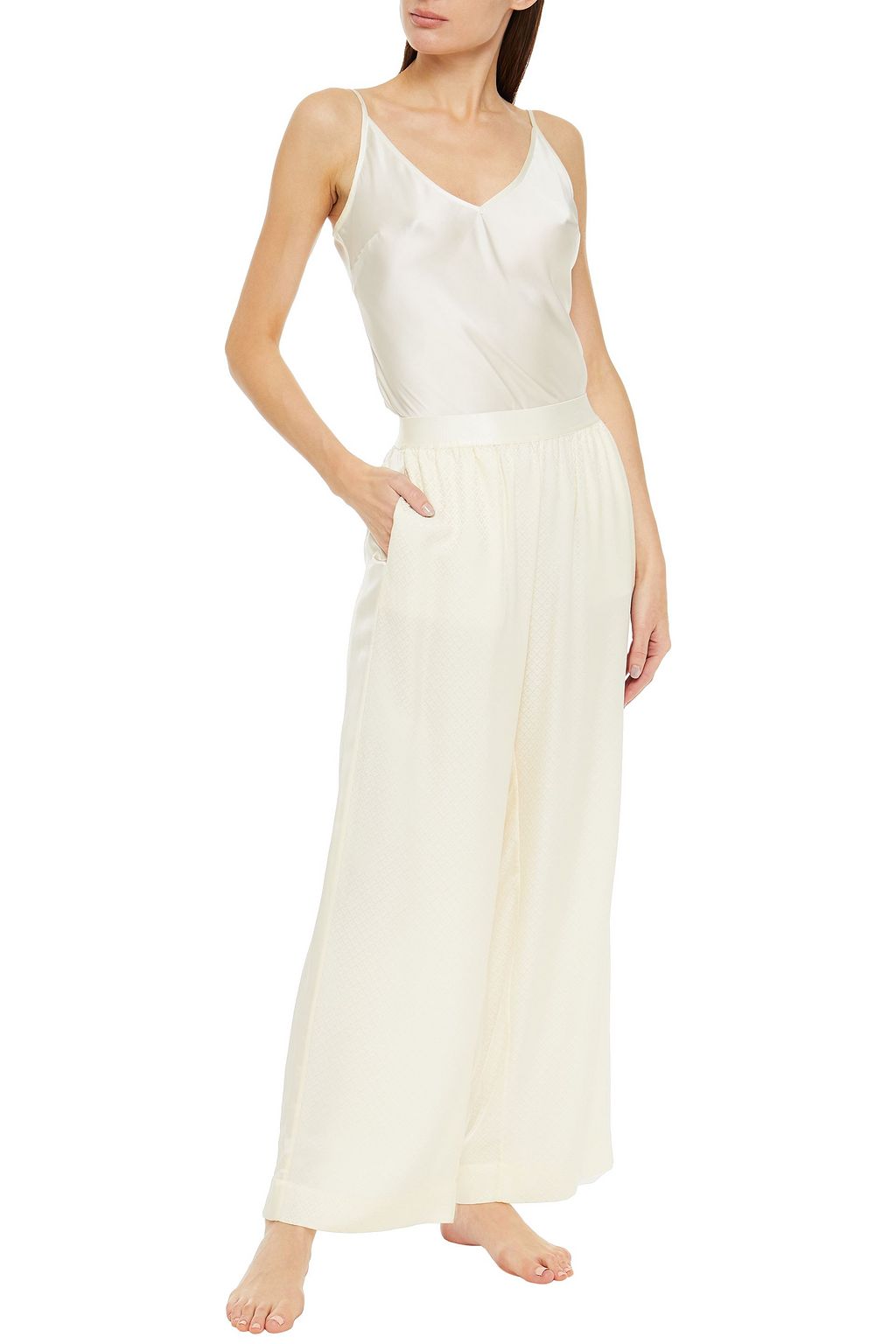 ERES Silk-satin jacquard pajama pants