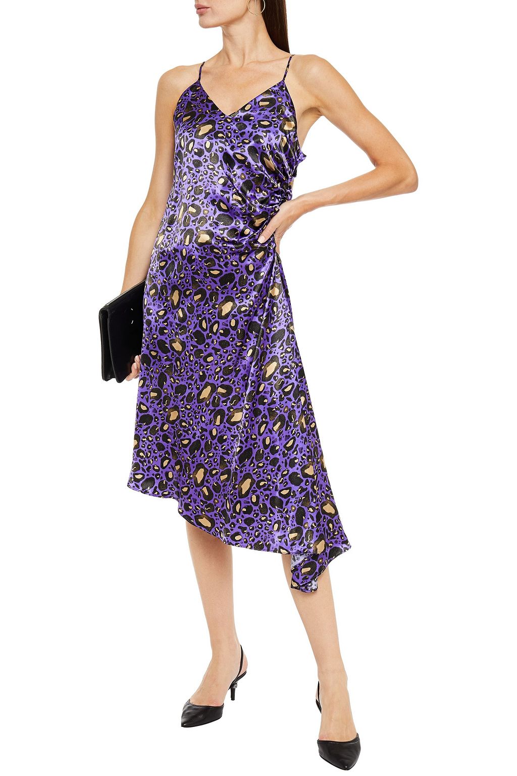 MM6 MAISON MARGIELA Leopard-print satin slip dress
