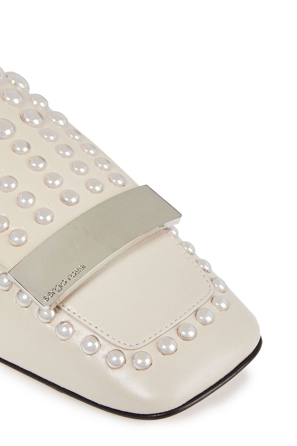 SERGIO ROSSI Studded leather loafers