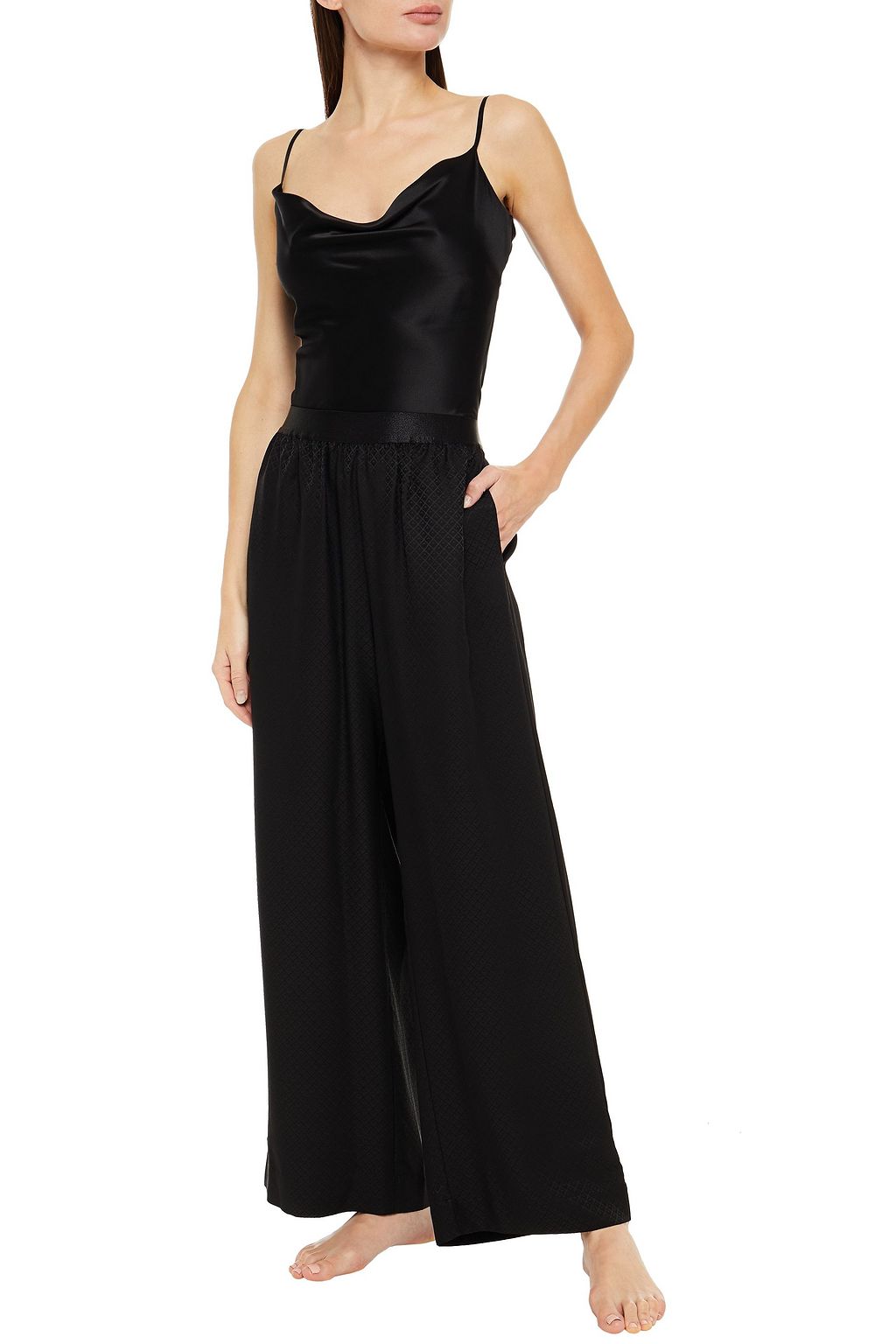 ERES Silk-satin jacquard pajama pants