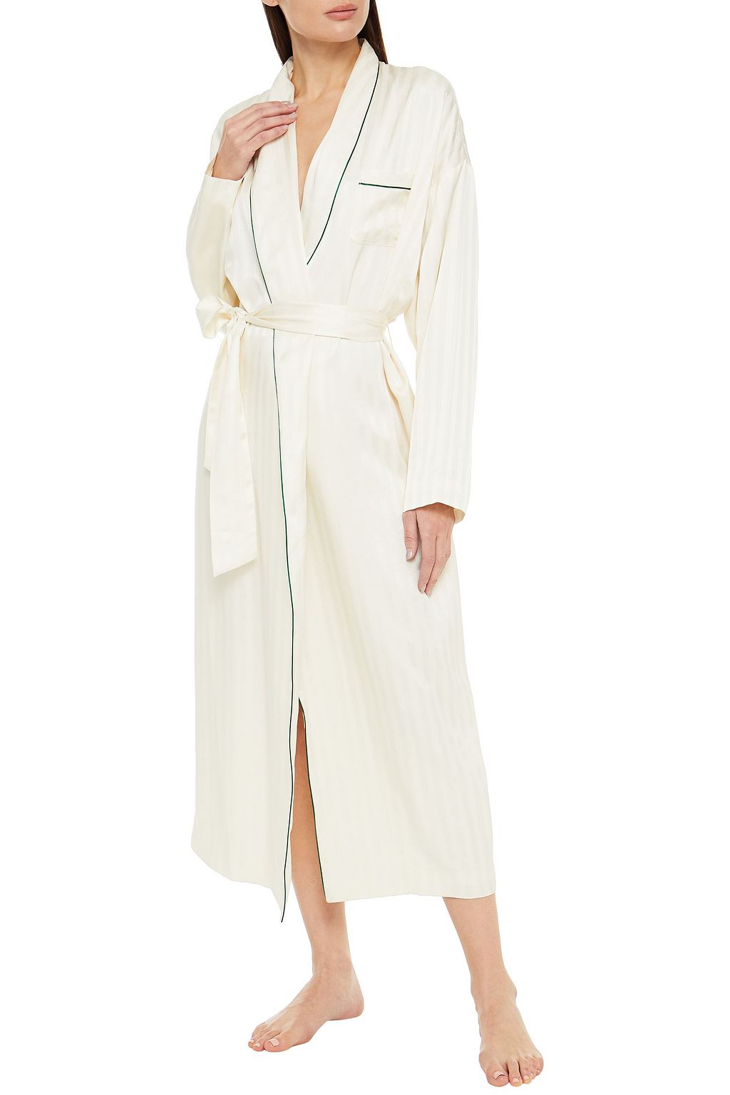 ERES Silk-satin jacquard robe