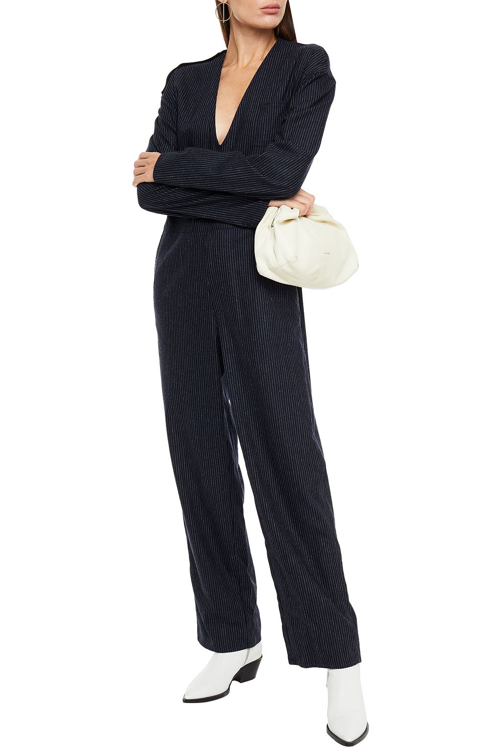 MM6 MAISON MARGIELA Jumpsuit aus einer Wollmischung mit Nadelstreifen