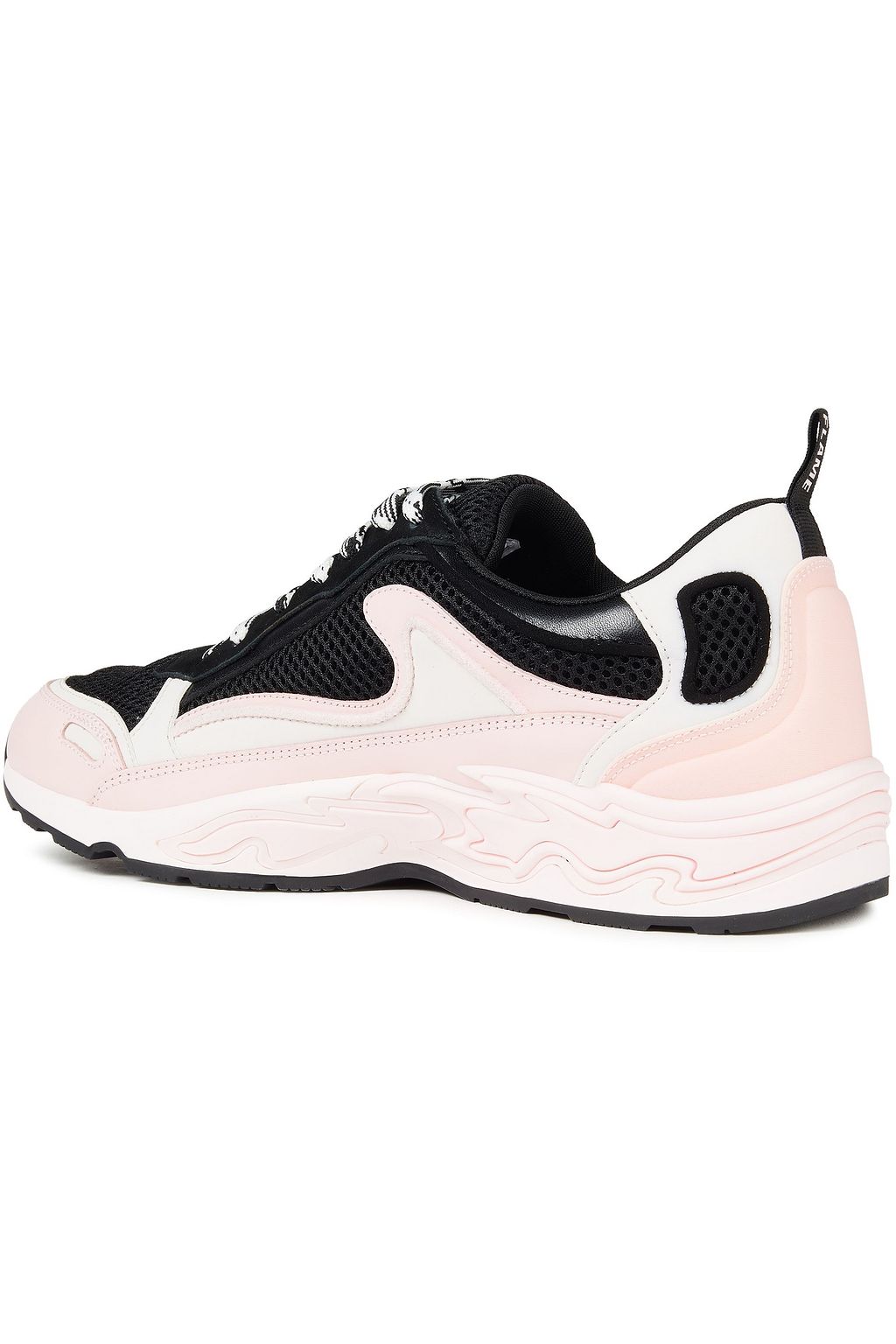 SANDRO Mesh-paneled leather sneakers