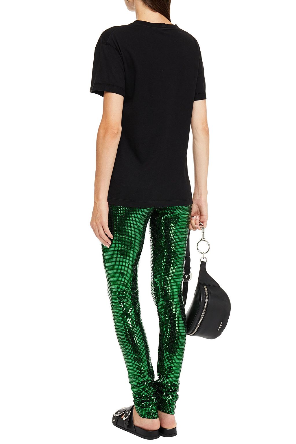 MM6 MAISON MARGIELA ليغينغز مزخرف من الجيرسي