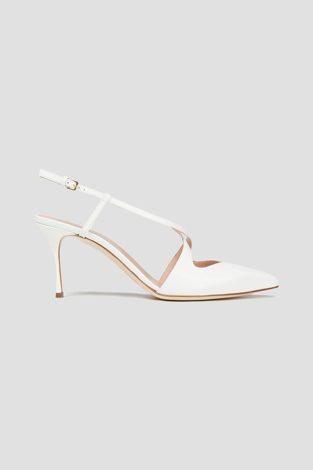 SERGIO ROSSI Cutout patent-leather pumps | THE OUTNET