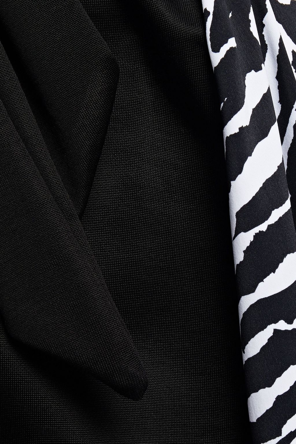 MM6 MAISON MARGIELA Oversized satin-jersey and zebra-print stretch-jersey dress