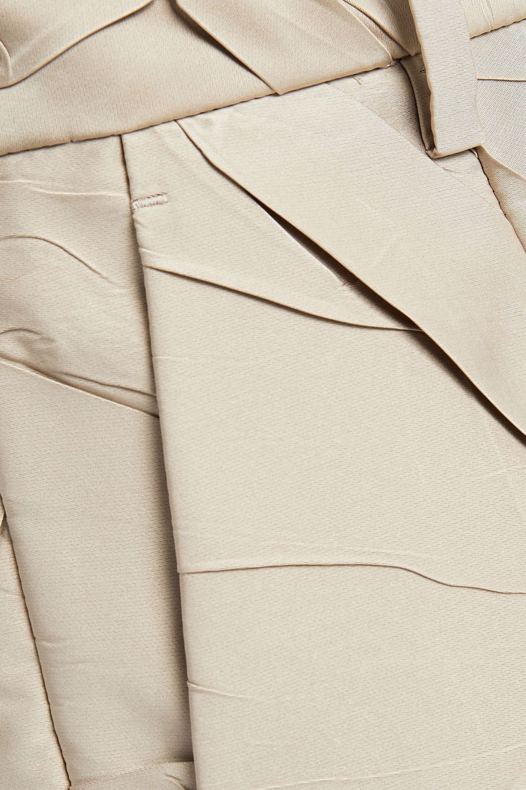 MM6 MAISON MARGIELA Cropped crinkled taffeta straight-leg pants
