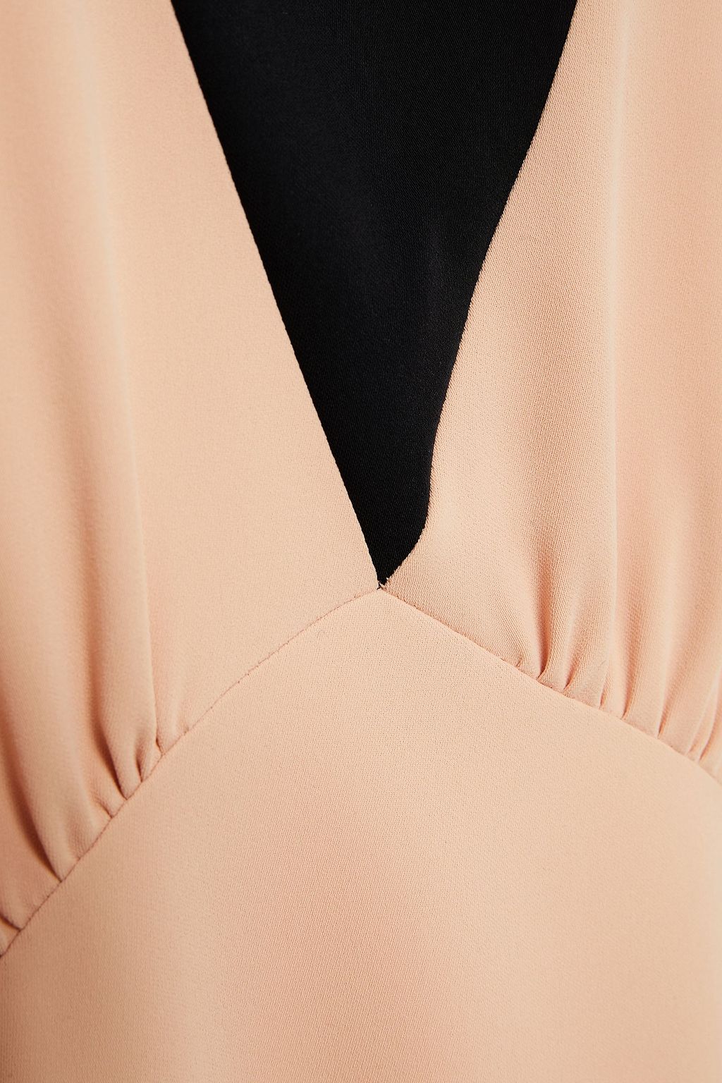 MM6 MAISON MARGIELA Gathered two-tone crepe midi dress