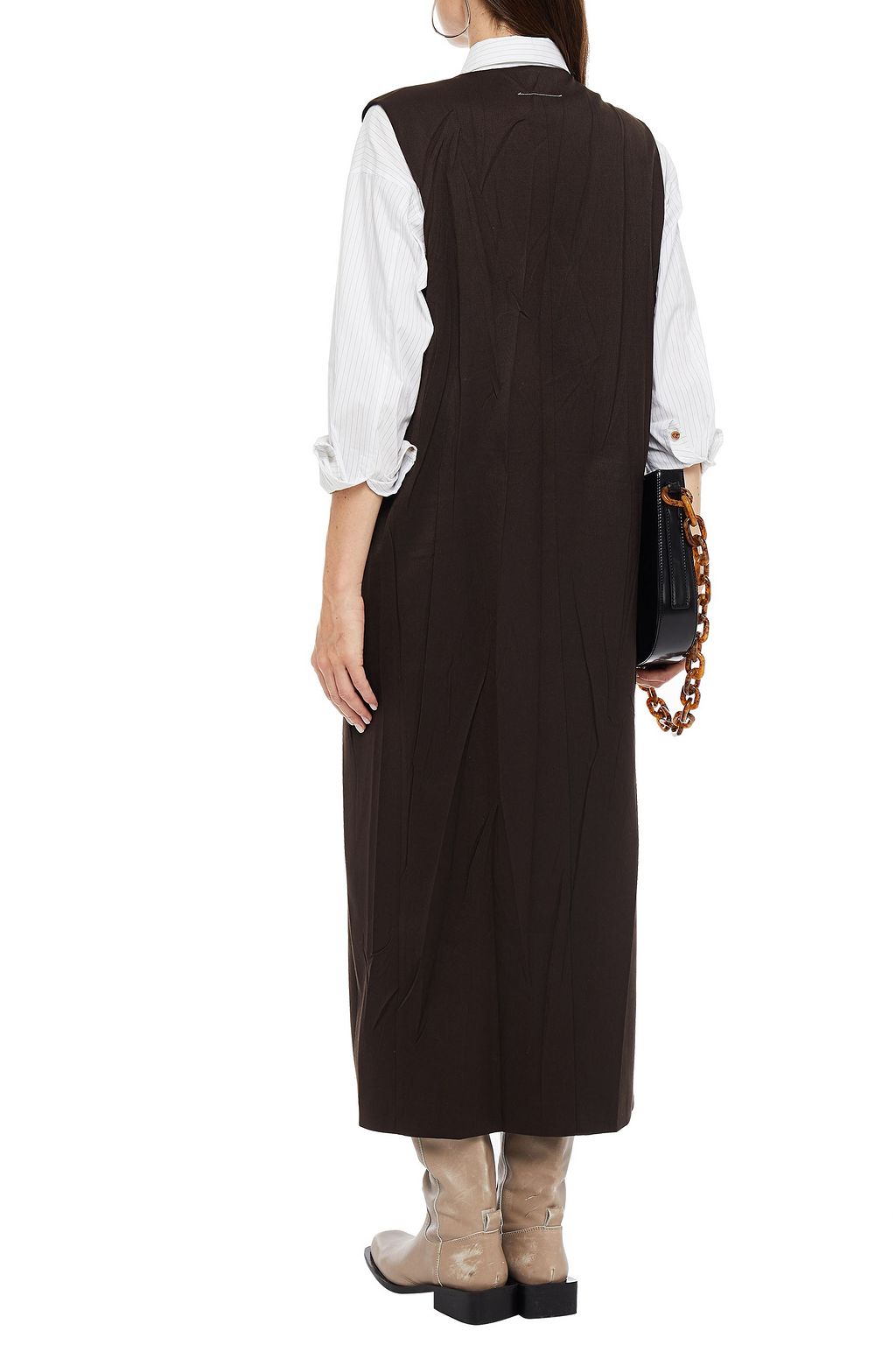MM6 MAISON MARGIELA Crinkled twill midi dress