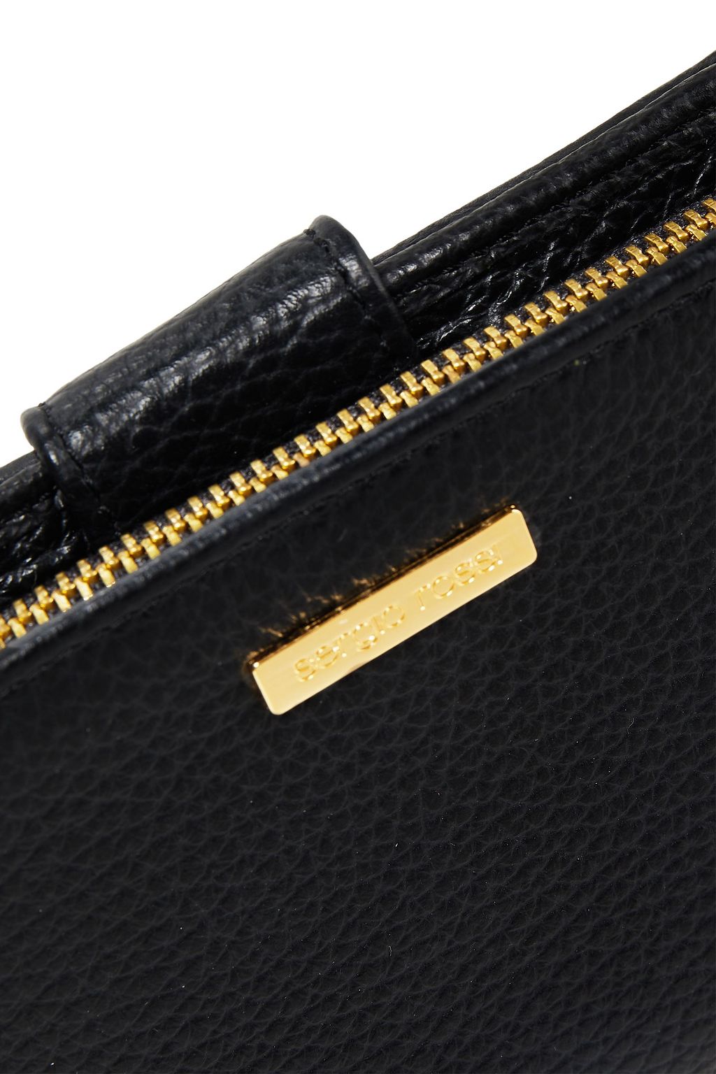 SERGIO ROSSI Pebbled-leather wallet