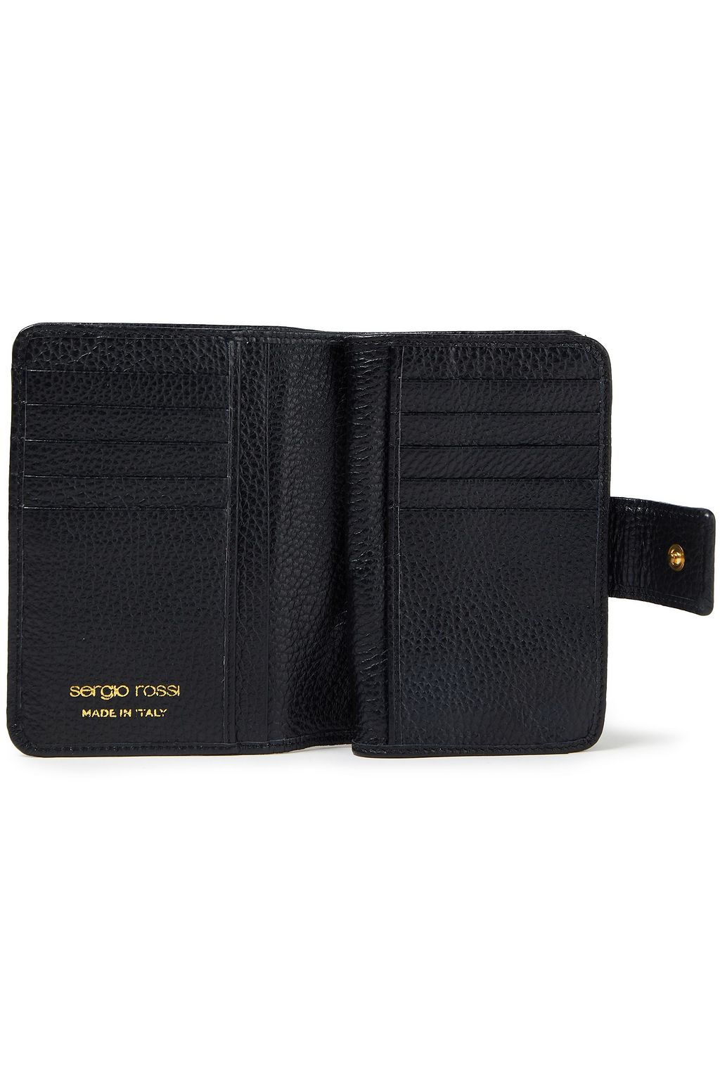 SERGIO ROSSI Pebbled-leather wallet