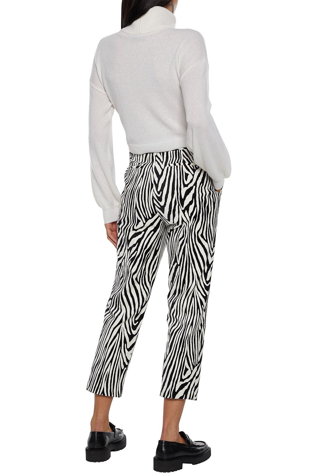 ALICE + OLIVIA Ansley cropped cashmere-blend turtleneck sweater
