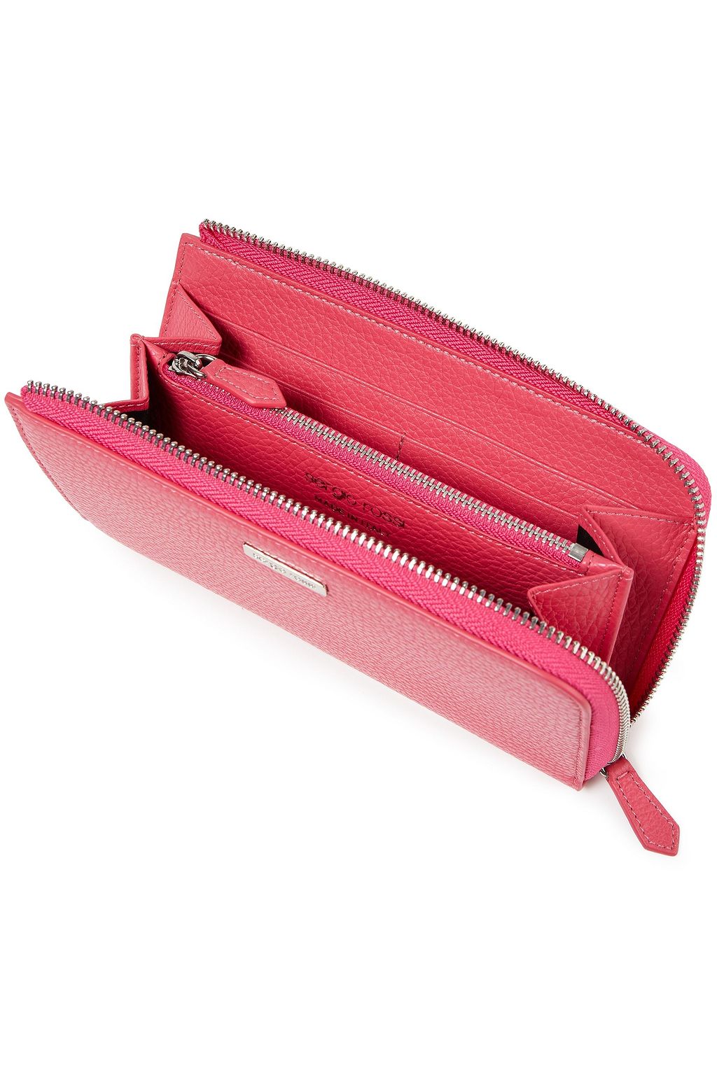 SERGIO ROSSI Pebbled-leather wallet