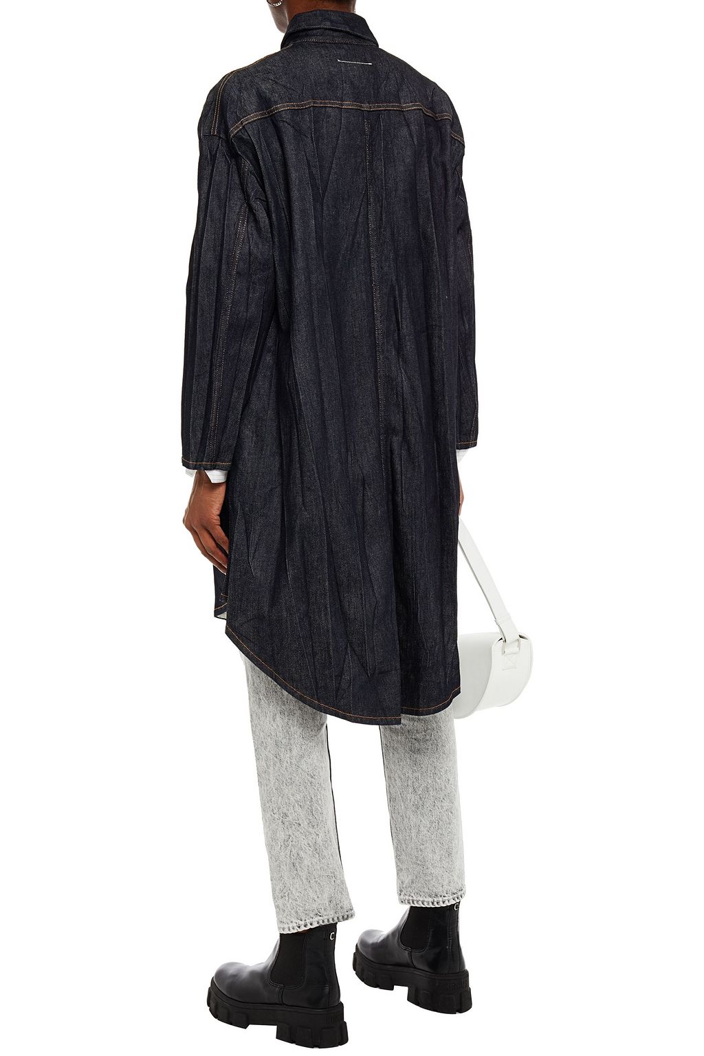 MM6 MAISON MARGIELA Oversized crinkled denim shirt
