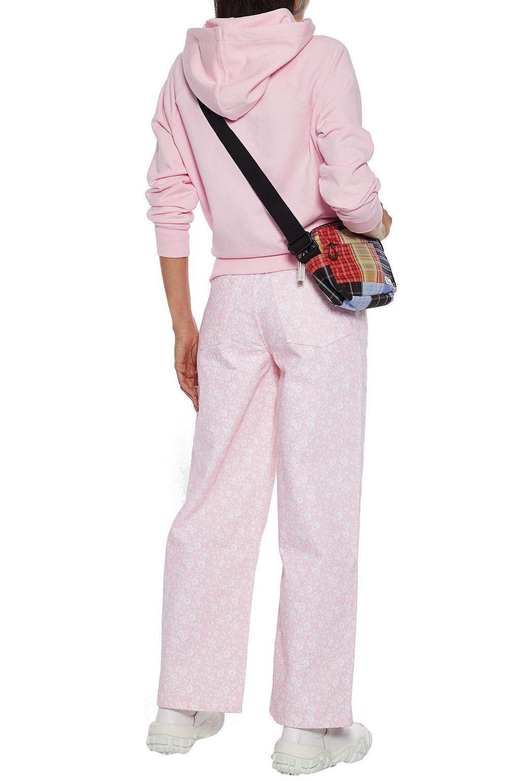 GANNI Floral-print high-rise wide-leg jeans